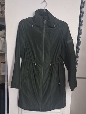 Ted Baker Dark Green Hooded Utility Jacket with Drawstring Waist